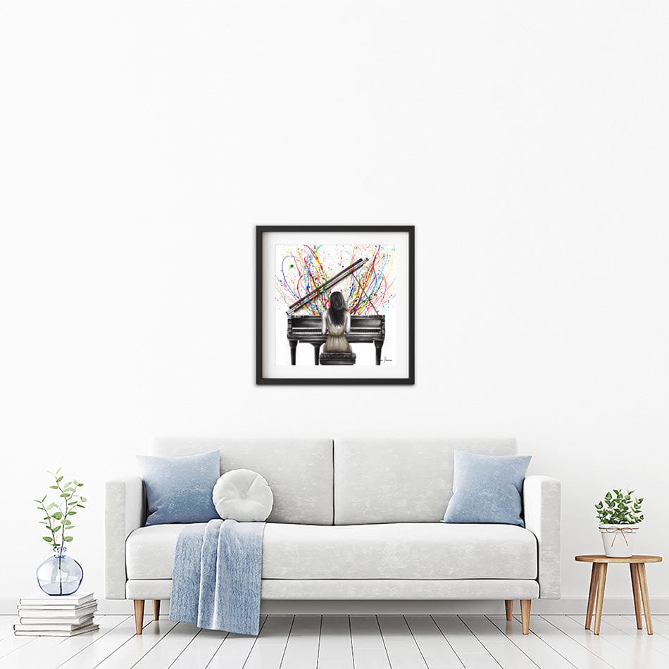 Grand Piano Solo Square Framed Art Print wall art product Ashvin Harrison