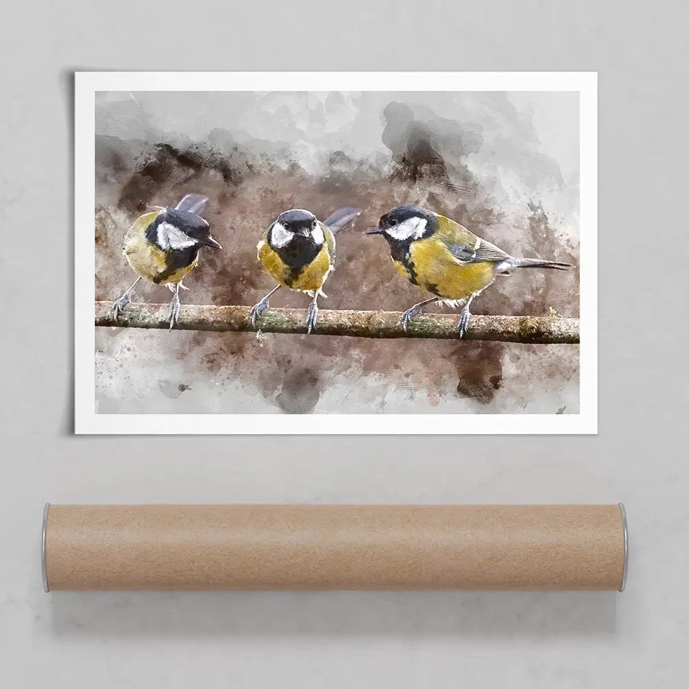 Great Tits Art Print Great Tits Art Print wall art product Matt Gibson / Shutterstock