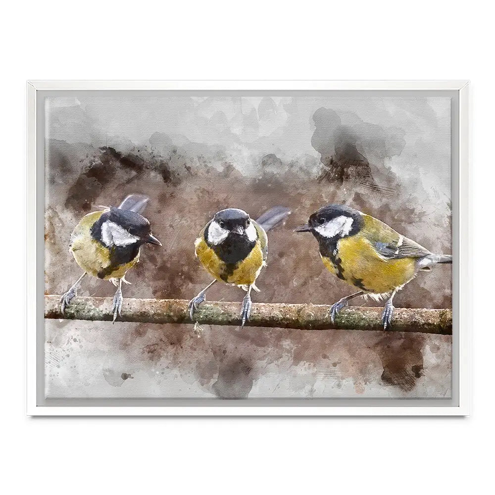 Great Tits Canvas Print Great Tits Canvas Print wall art product Matt Gibson / Shutterstock