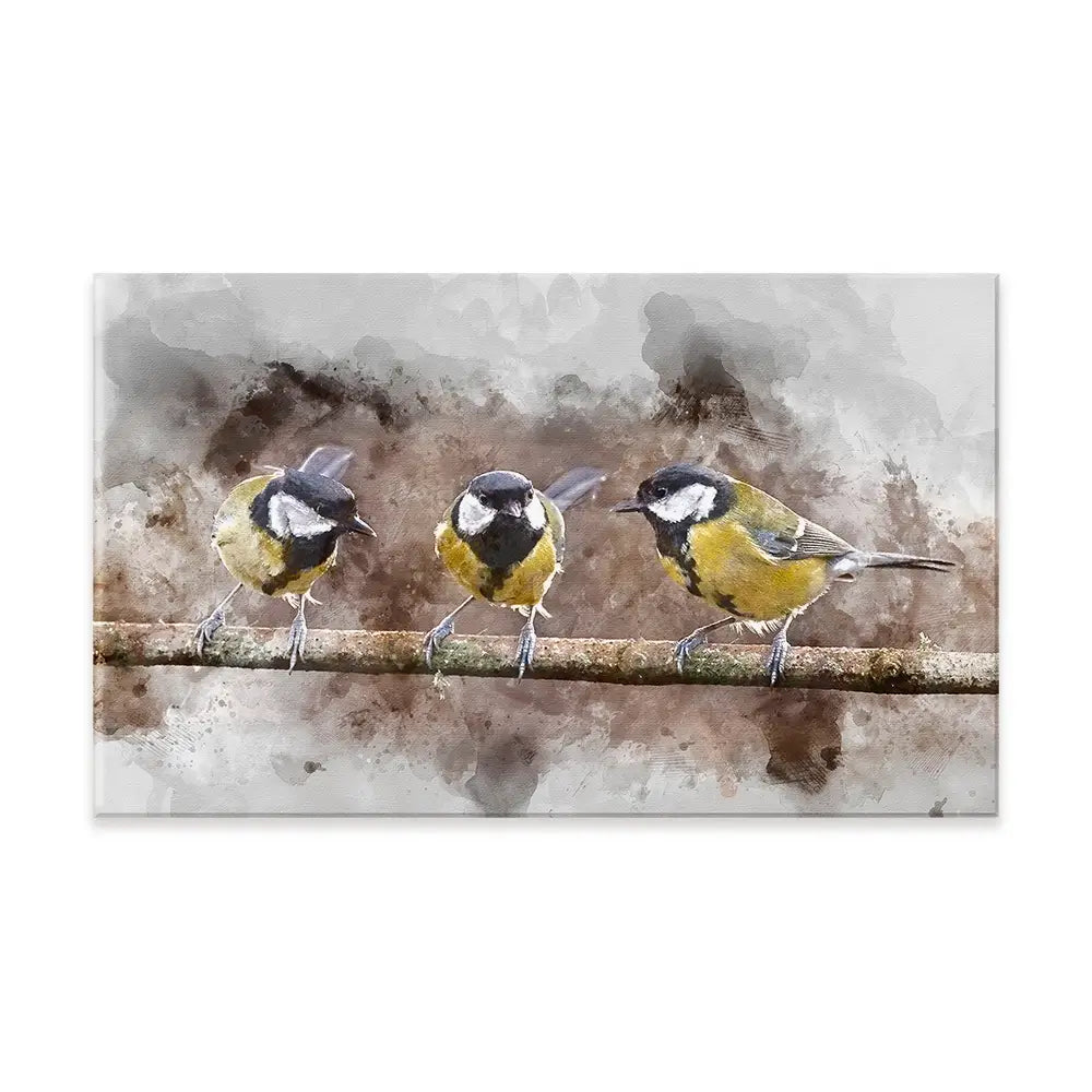 Great Tits Canvas Print Great Tits Canvas Print wall art product Matt Gibson / Shutterstock