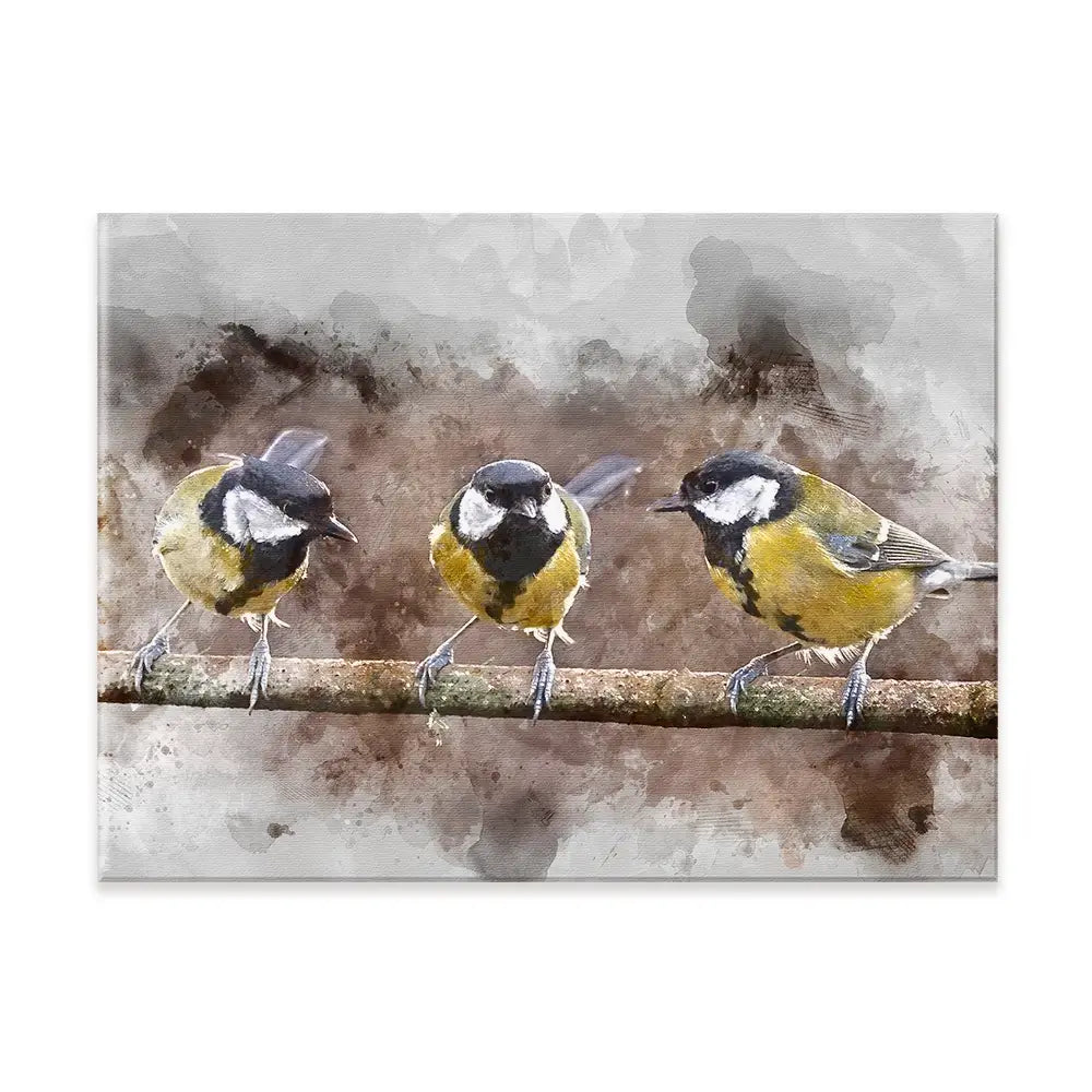 Great Tits Canvas Print Great Tits Canvas Print wall art product Matt Gibson / Shutterstock