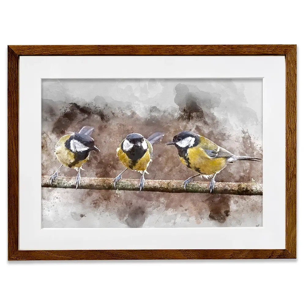 Great Tits Framed Art Print Great Tits Framed Art Print wall art product Matt Gibson / Shutterstock