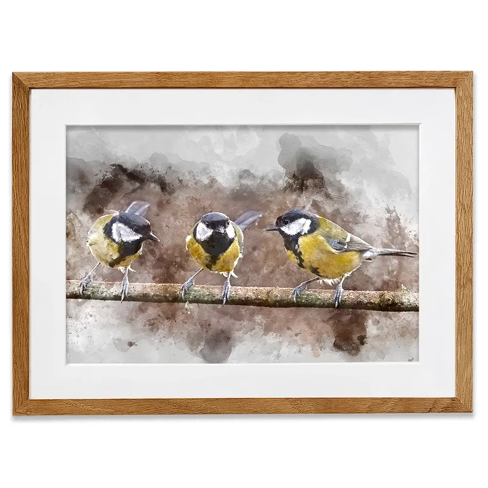 Great Tits Framed Art Print Great Tits Framed Art Print wall art product Matt Gibson / Shutterstock