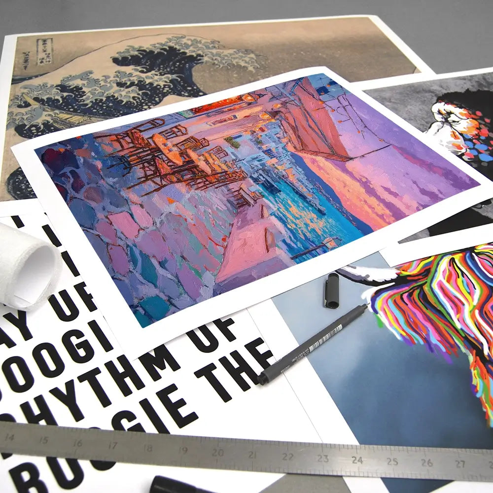 Greek Island Cafe Art Print Greek Island Cafe Art Print wall art product Tanya Ocean