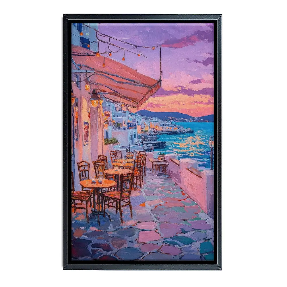 Greek Island Cafe Canvas Print Greek Island Cafe Canvas Print wall art product Tanya Ocean