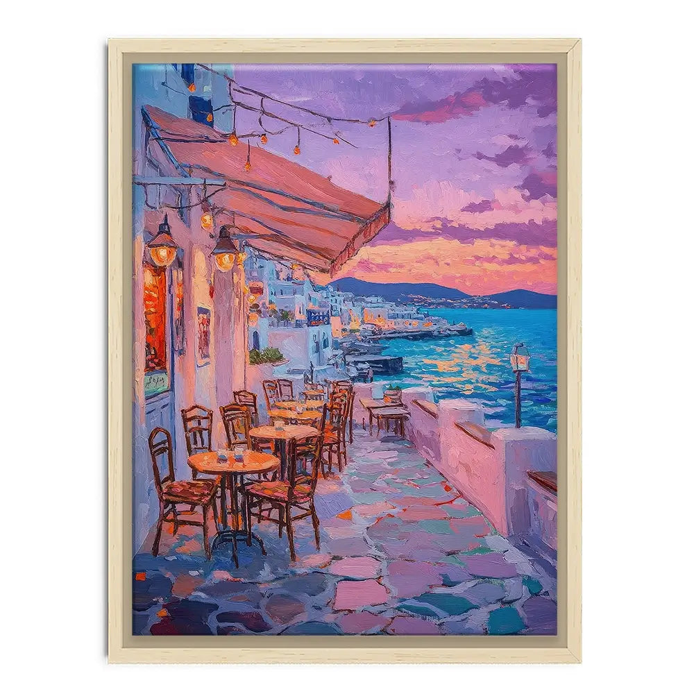 Greek Island Cafe Canvas Print Greek Island Cafe Canvas Print wall art product Tanya Ocean