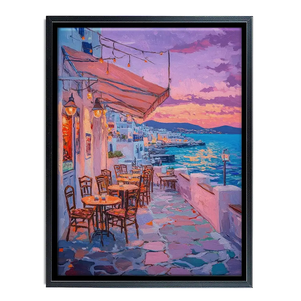 Greek Island Cafe Canvas Print Greek Island Cafe Canvas Print wall art product Tanya Ocean