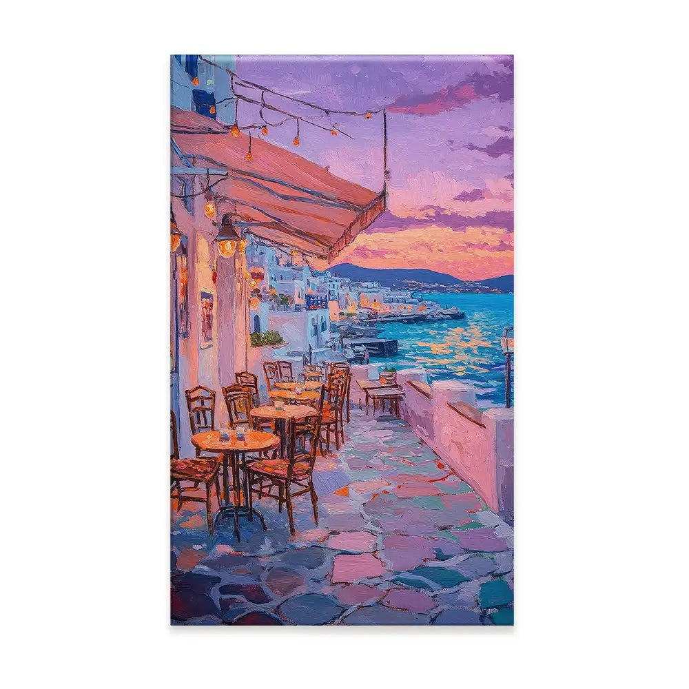Greek Island Cafe Canvas Print Greek Island Cafe Canvas Print wall art product Tanya Ocean