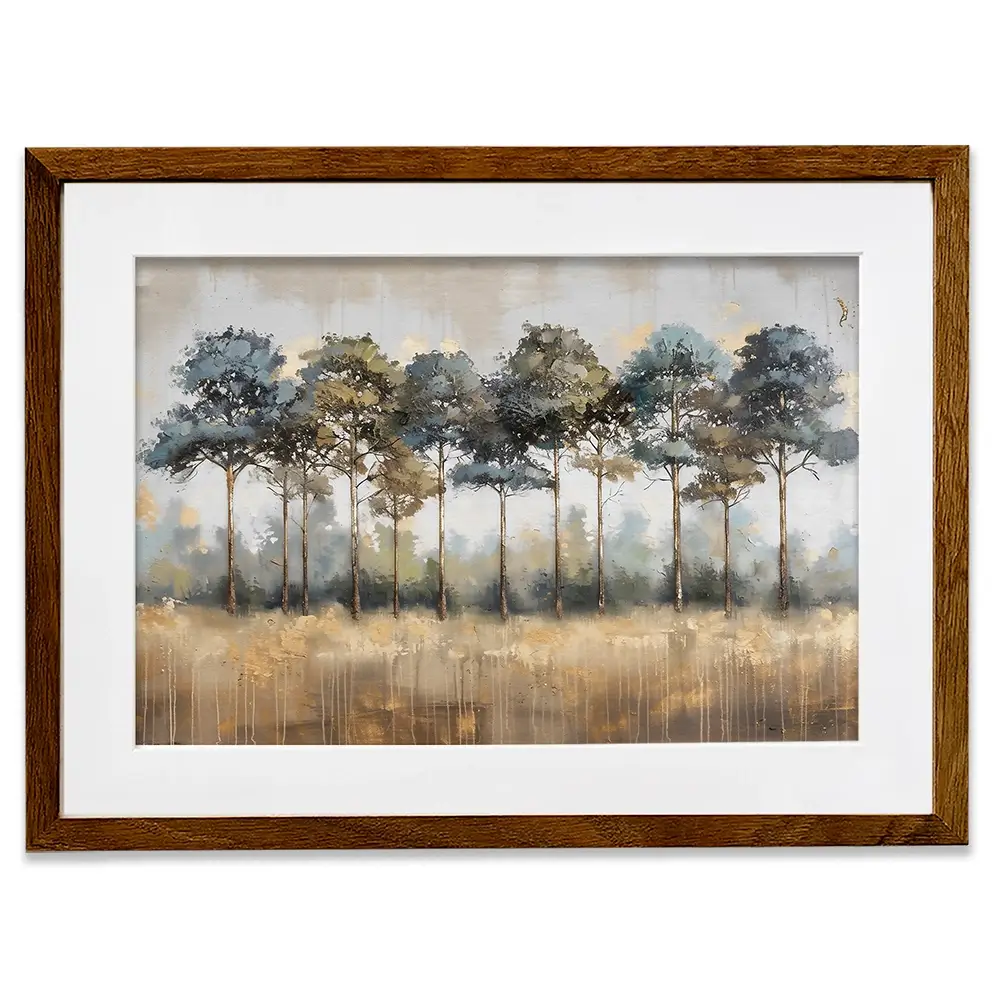Green And Blue Trees Framed Art Print Green And Blue Trees Framed Art Print wall art product Creative Studio - Independent