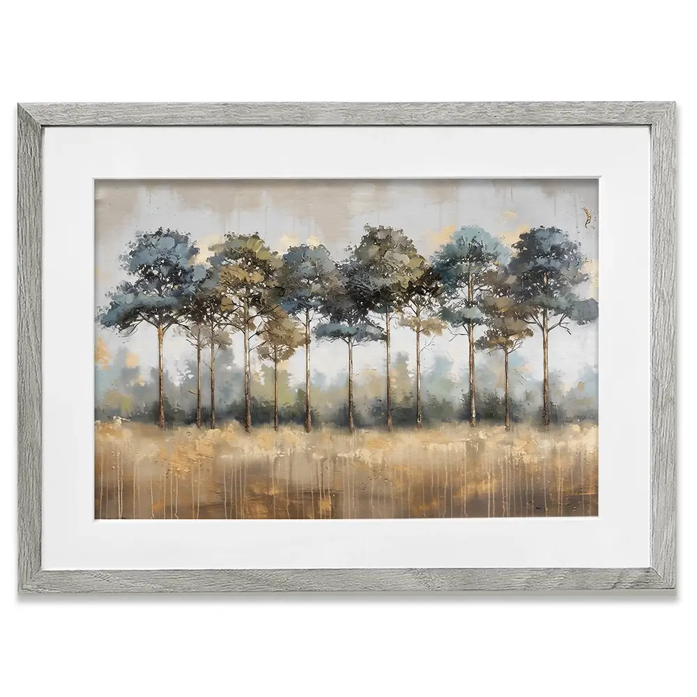 Green And Blue Trees Framed Art Print Green And Blue Trees Framed Art Print wall art product Creative Studio - Independent