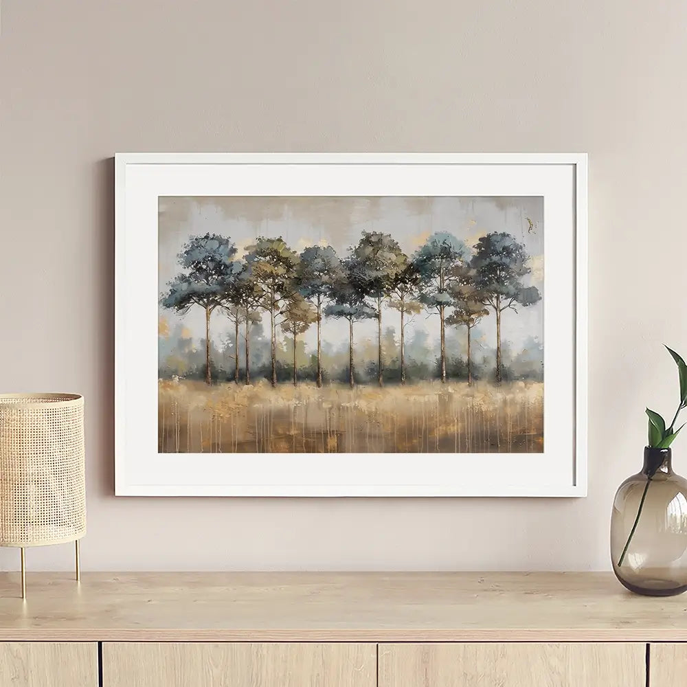 Green And Blue Trees Framed Art Print Green And Blue Trees Framed Art Print wall art product Creative Studio - Independent
