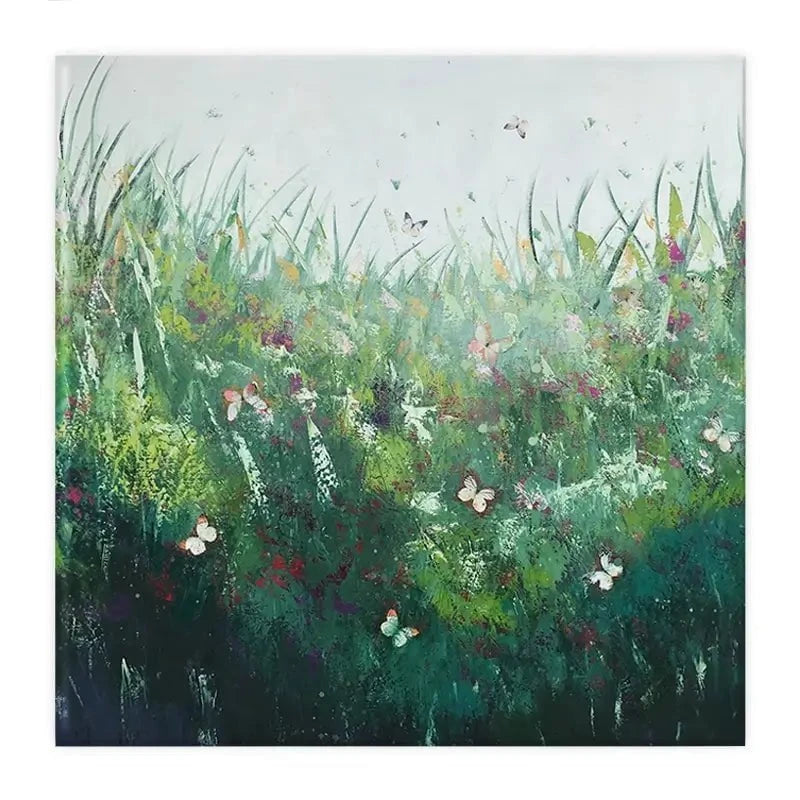 Green Butterflies Canvas Print Green Butterflies Canvas Print wall art product Laure Bury