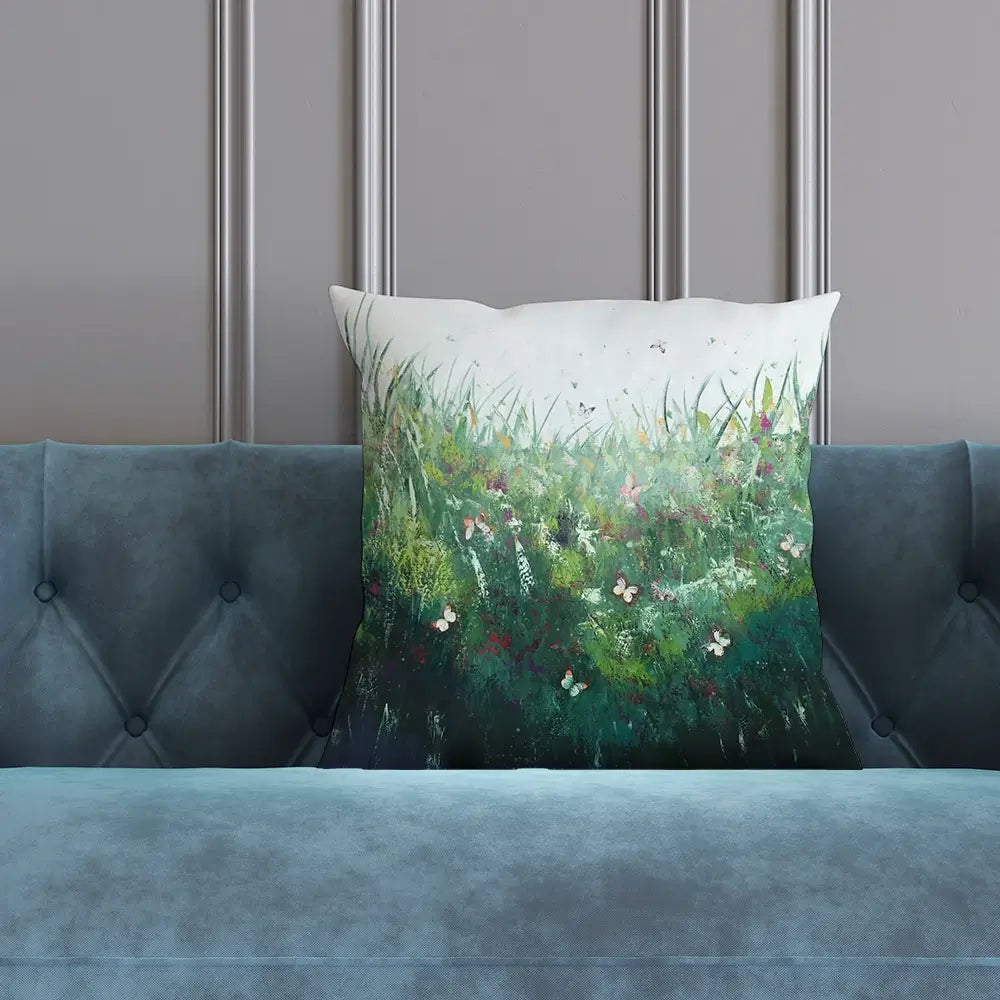 Green Butterflies Cushion Green Butterflies Cushion wall art product Laure Bury