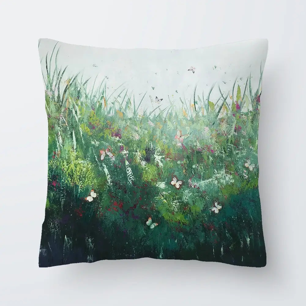 Green Butterflies Cushion Green Butterflies Cushion wall art product Laure Bury