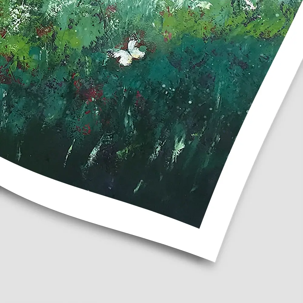 Green Butterflies Square Art Print Green Butterflies Square Art Print wall art product Laure Bury