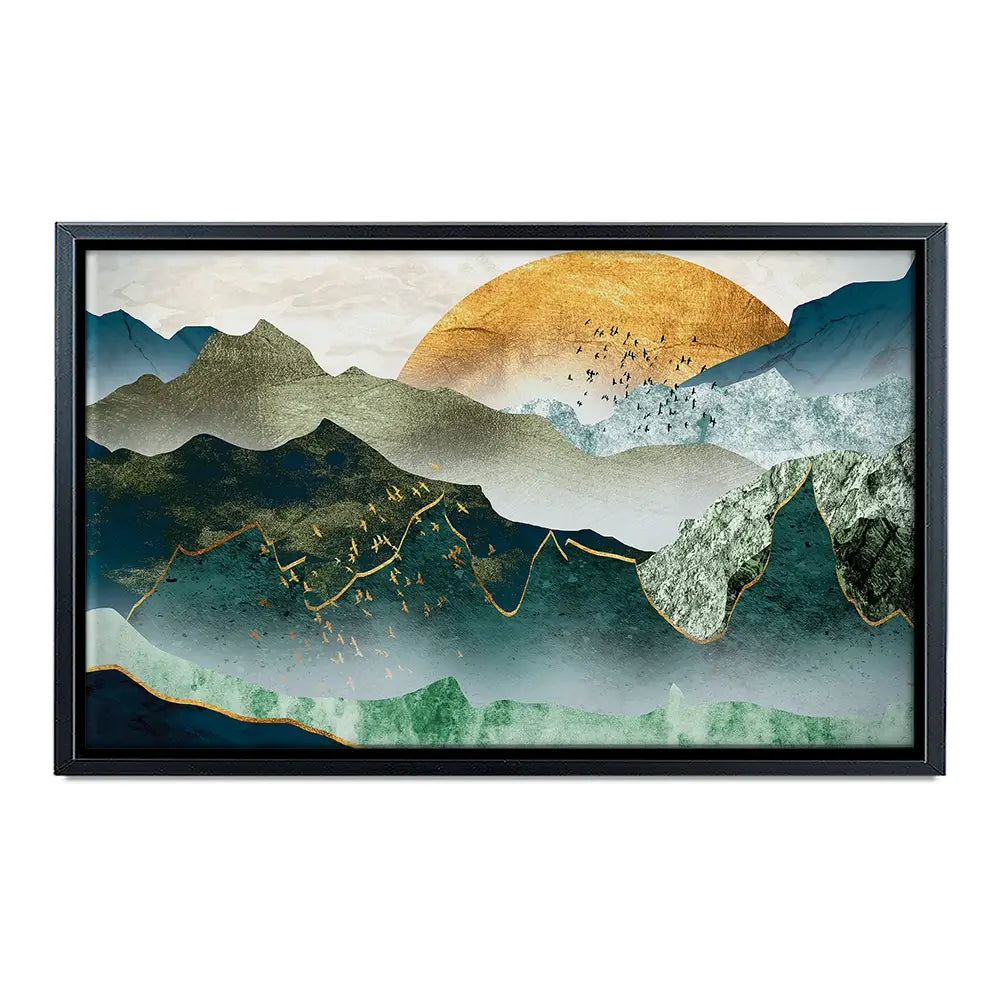 Green Golden Mountains By Sunset Oversized Canvas Print Green Golden Mountains By Sunset Oversized Canvas Print wall art product Art Print Shop