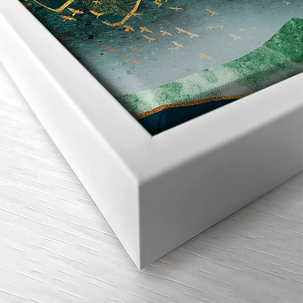 Green Golden Mountains By Sunset Oversized Canvas Print Green Golden Mountains By Sunset Oversized Canvas Print wall art product Art Print Shop