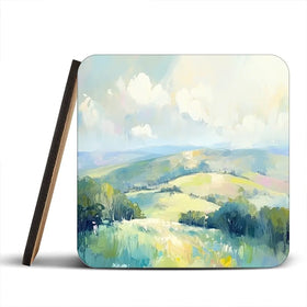 Green Hills Coaster Set Green Hills Coaster Set wall art product Art Print Shop