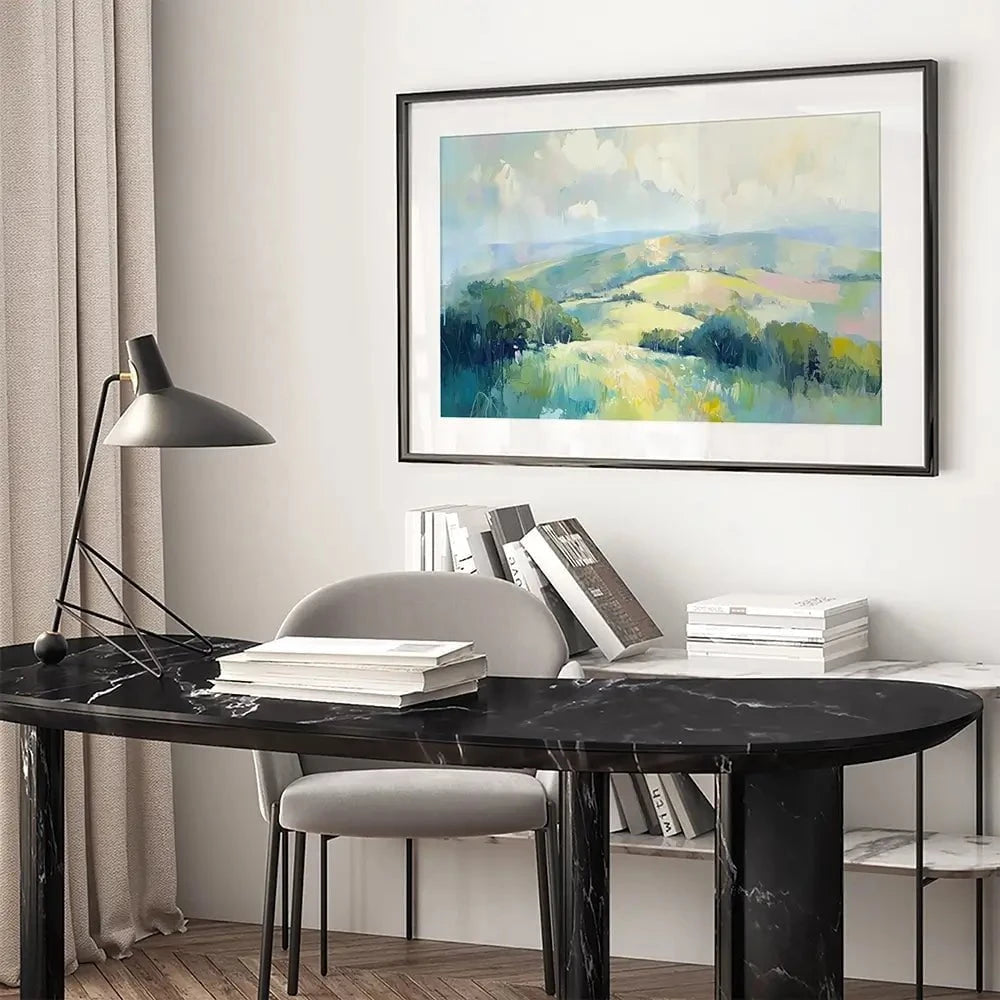 Green Hills Framed Art Print Green Hills Framed Art Print wall art product Tanya Ocean