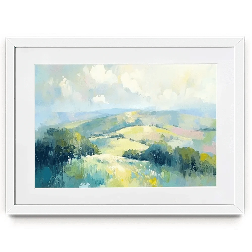 Green Hills Framed Art Print Green Hills Framed Art Print wall art product Tanya Ocean