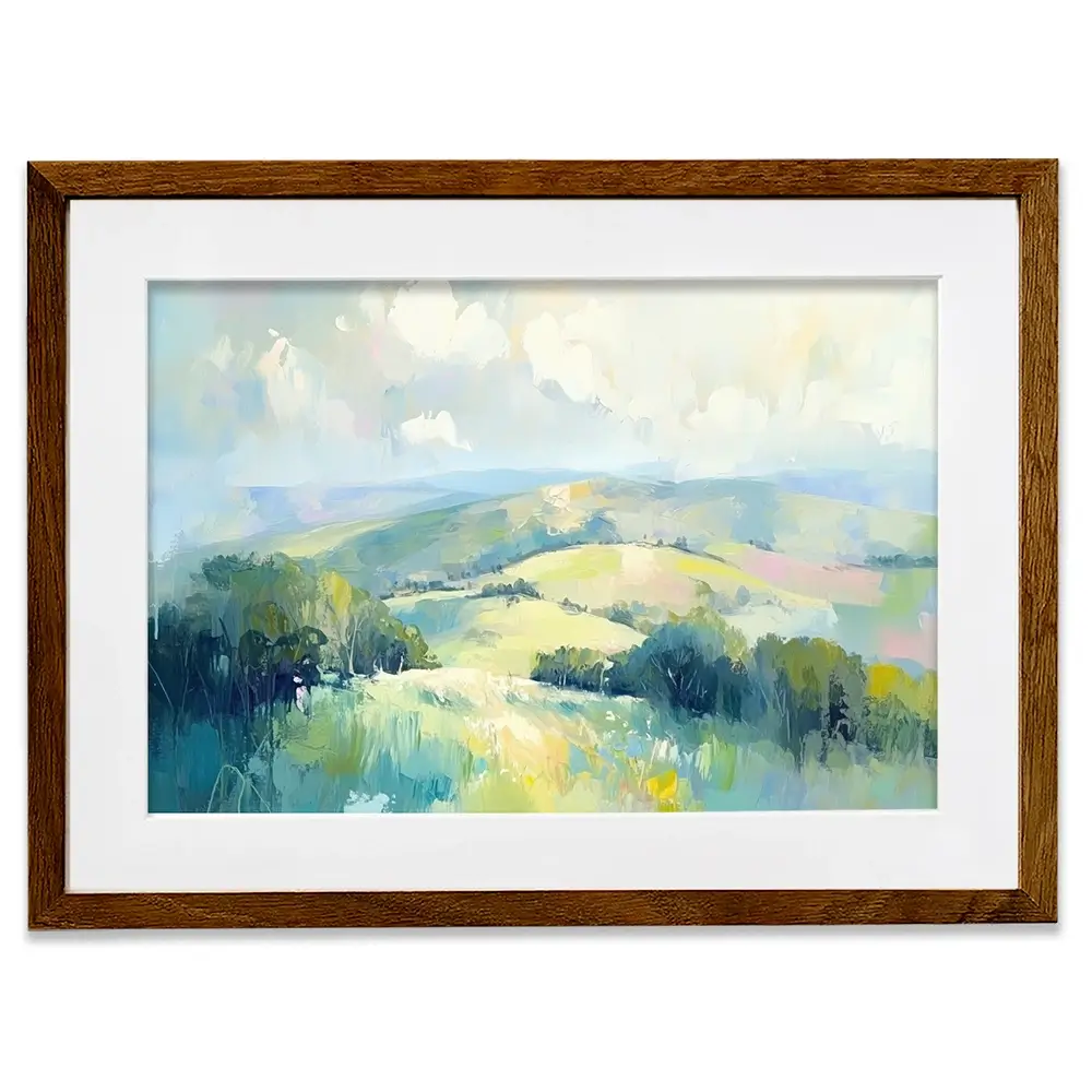 Green Hills Framed Art Print Green Hills Framed Art Print wall art product Tanya Ocean