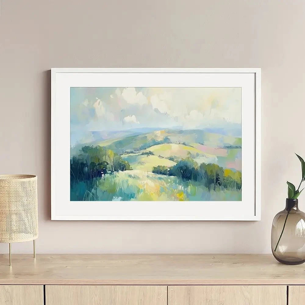 Green Hills Framed Art Print Green Hills Framed Art Print wall art product Tanya Ocean