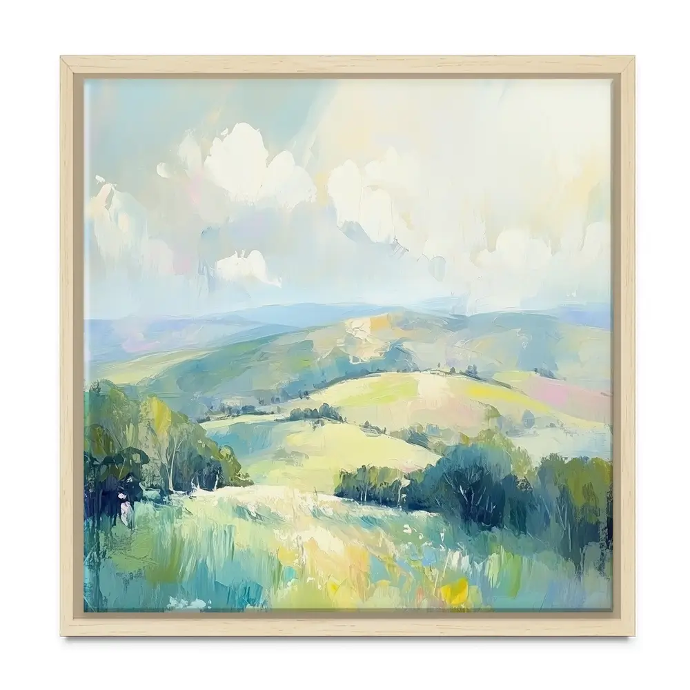 Green Hills Square Canvas Print Green Hills Square Canvas Print wall art product Art Print Shop