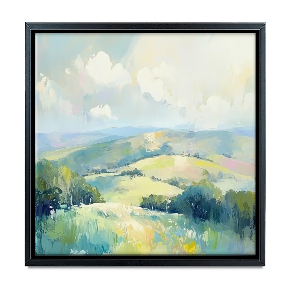 Green Hills Square Canvas Print Green Hills Square Canvas Print wall art product Art Print Shop