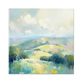 Green Hills Square Canvas Print Green Hills Square Canvas Print wall art product Art Print Shop