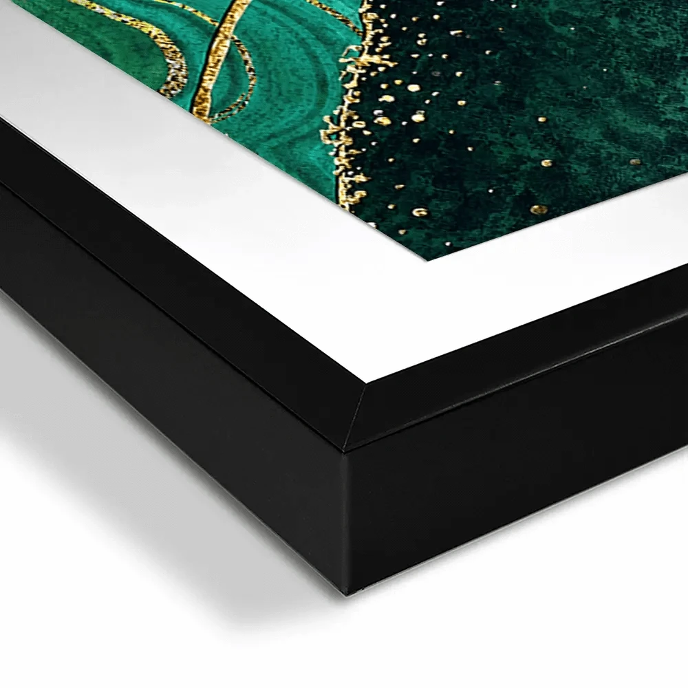 Green Malachite Marble Framed Art Print Trio Green Malachite Marble Framed Art Print Trio wall art product wacomka / Shutterstock