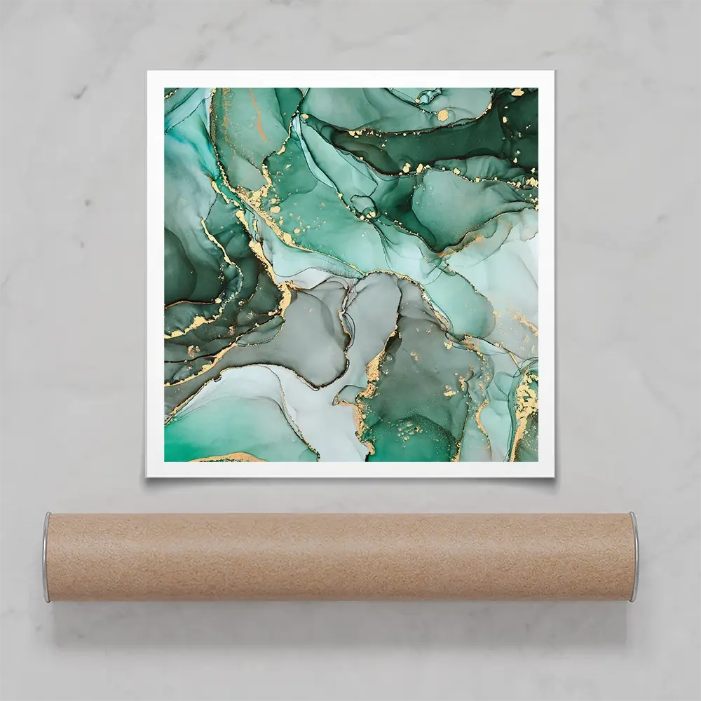 Green Marble Tones Square Art Print Green Marble Tones Square Art Print wall art product djero.adlibeshe yahoo.com / Shutterstock