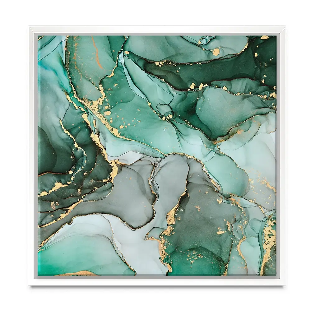 Green Marble Tones Square Canvas Print Green Marble Tones Square Canvas Print wall art product djero.adlibeshe yahoo.com / Shutterstock