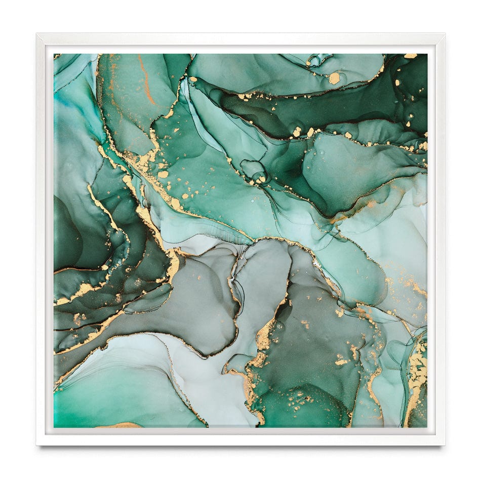 Green Marble Tones Square Canvas Print wall art product djero.adlibeshe yahoo.com / Shutterstock