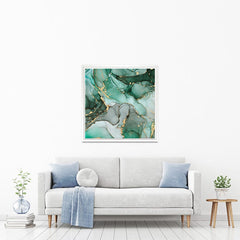 Green Marble Tones Square Canvas Print wall art product djero.adlibeshe yahoo.com / Shutterstock