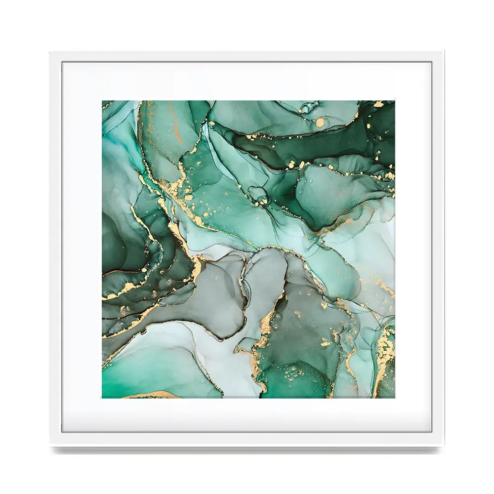 Green Marble Tones Square Framed Art Print Green Marble Tones Square Framed Art Print wall art product djero.adlibeshe yahoo.com / Shutterstock