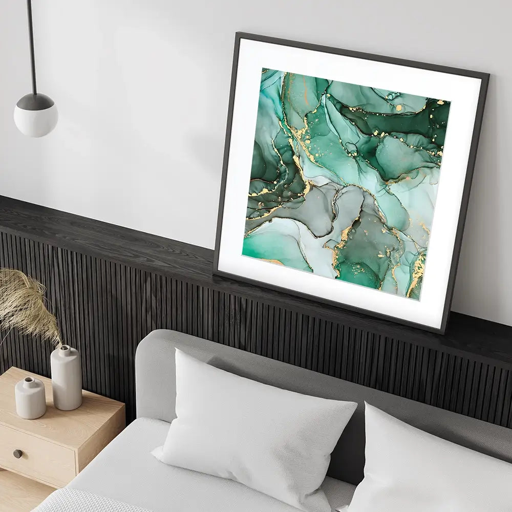Green Marble Tones Square Framed Art Print Green Marble Tones Square Framed Art Print wall art product djero.adlibeshe yahoo.com / Shutterstock