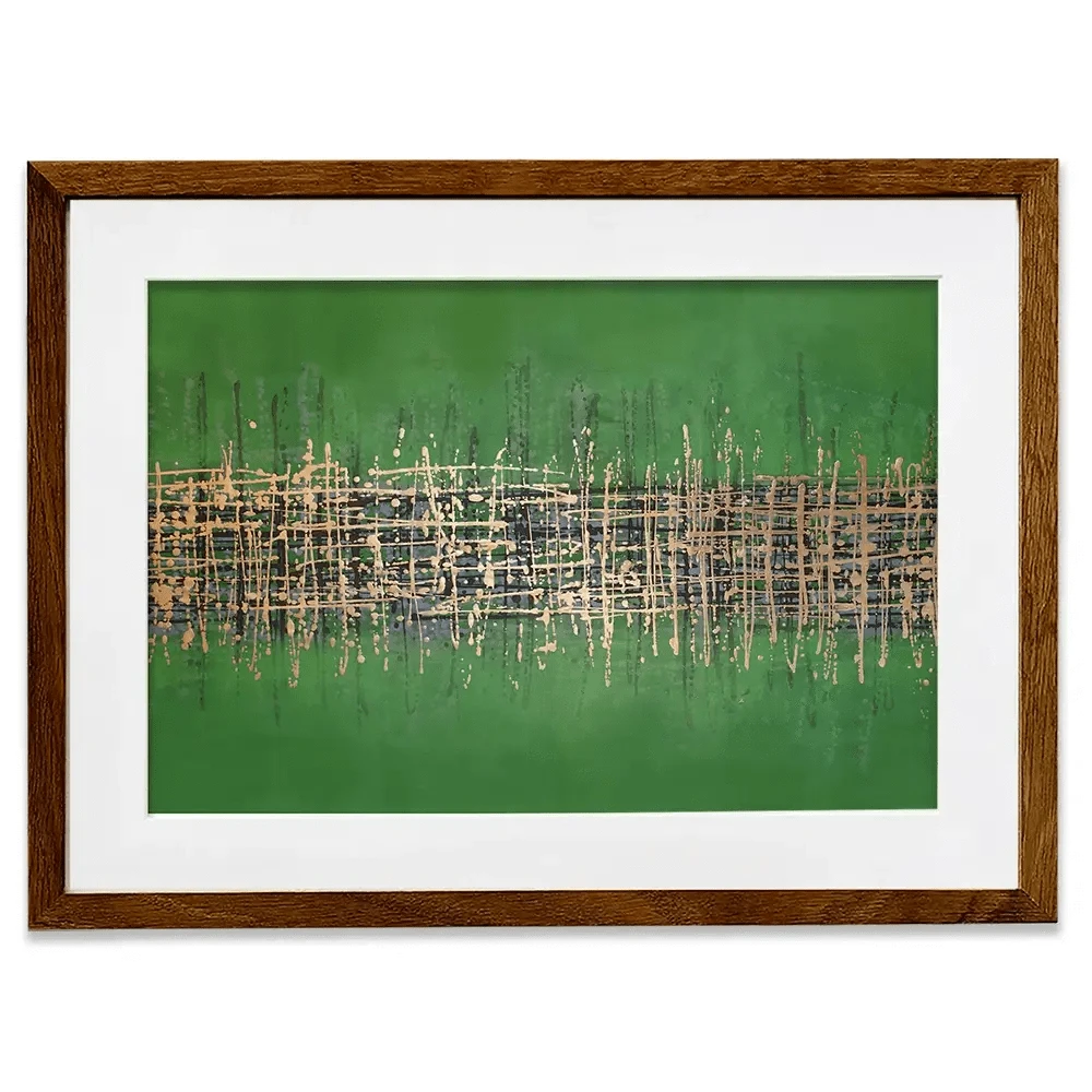 Green Meets Gold Framed Art Print Green Meets Gold Framed Art Print wall art product Maria Moretti
