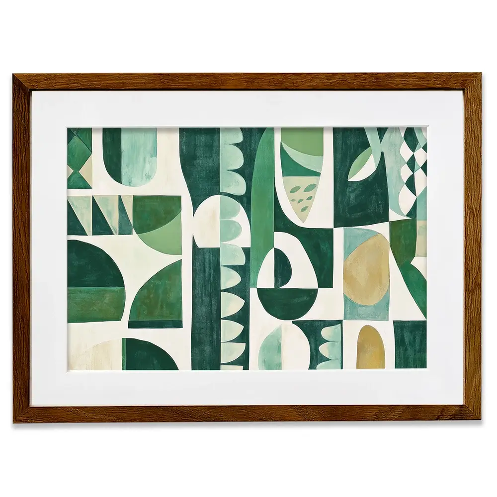 Green Modernist Framed Art Print Green Modernist Framed Art Print wall art product Sisi And Seb - Independent