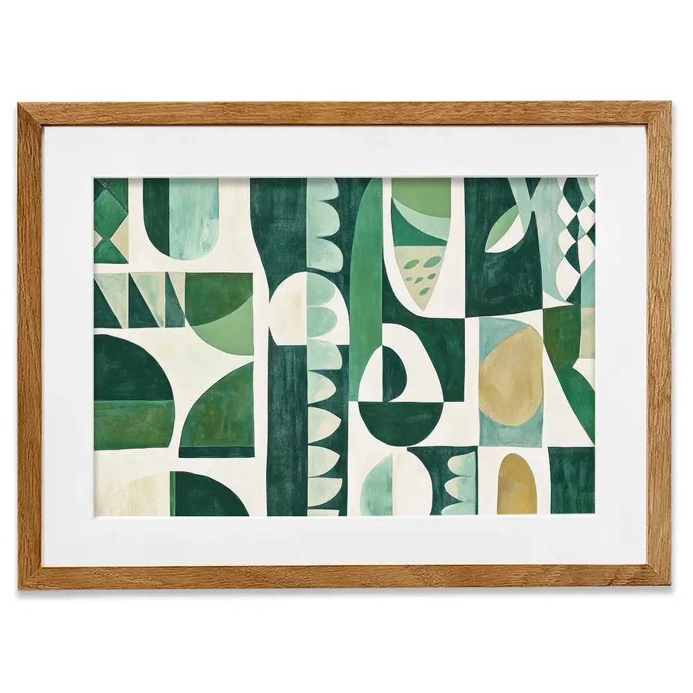 Green Modernist Framed Art Print Green Modernist Framed Art Print wall art product Sisi And Seb - Independent