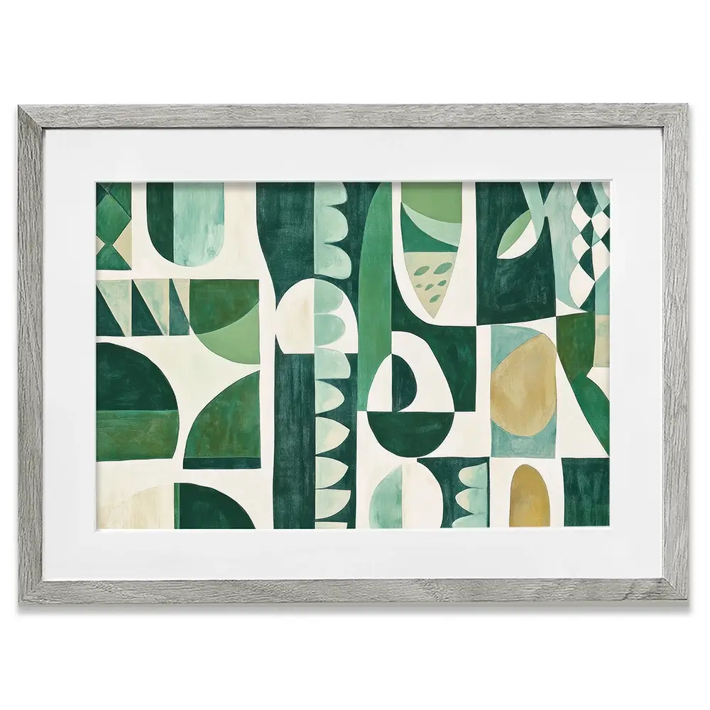 Green Modernist Framed Art Print Green Modernist Framed Art Print wall art product Sisi And Seb - Independent