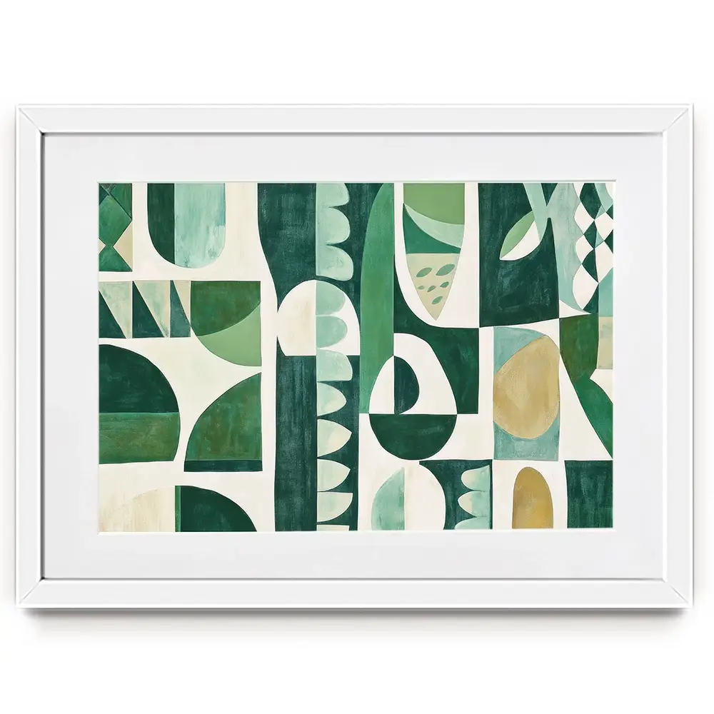 Green Modernist Framed Art Print Green Modernist Framed Art Print wall art product Sisi And Seb - Independent