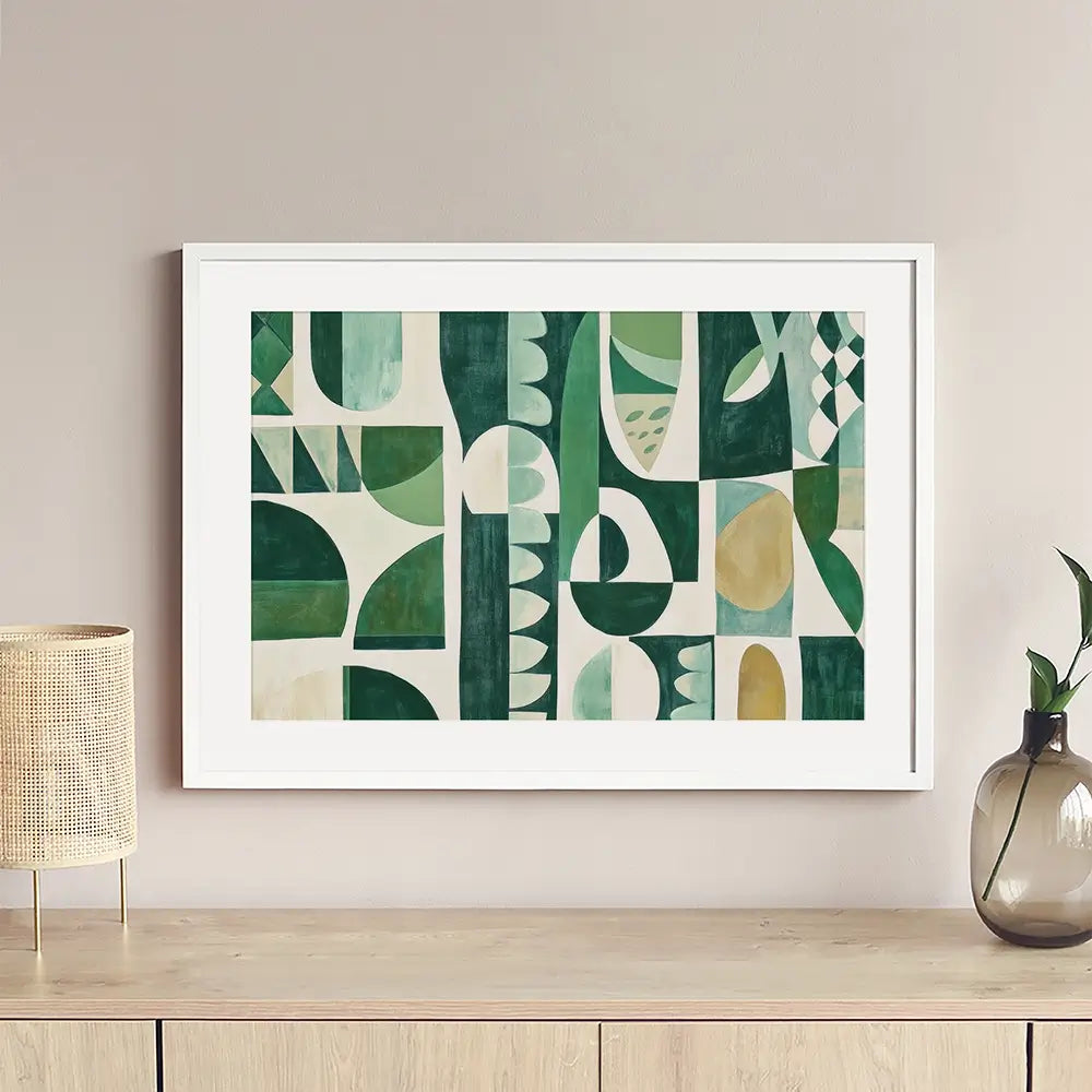 Green Modernist Framed Art Print Green Modernist Framed Art Print wall art product Sisi And Seb - Independent