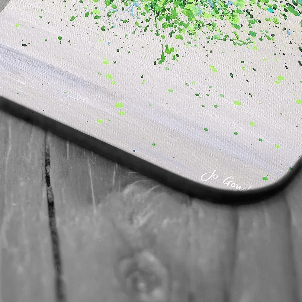 Green Summer Love Coaster Set Rainbow Soul Tree Coaster Set | Rainbow Soul Tree Art Coasters wall art product Jo Gough