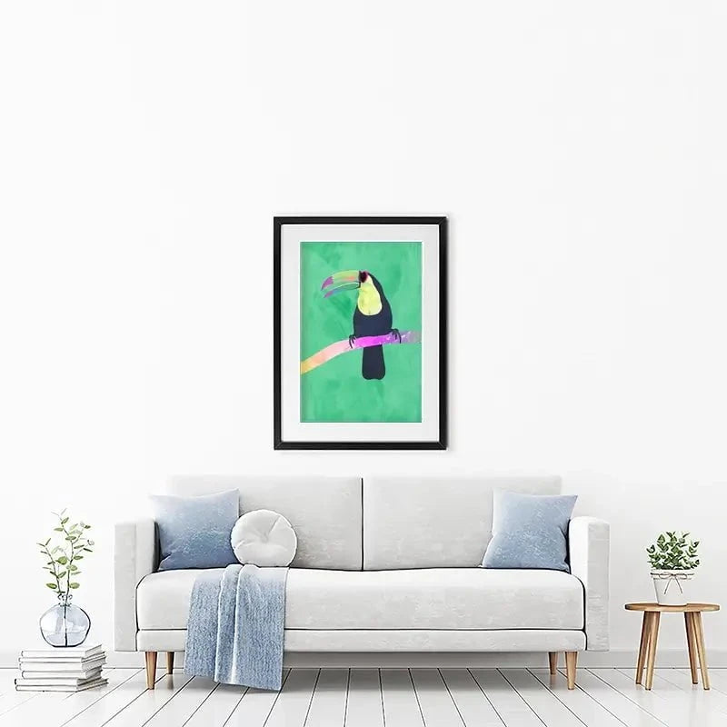 Green Toucan Framed Art Print Green Toucan Framed Art Print wall art product Sarah Manovski