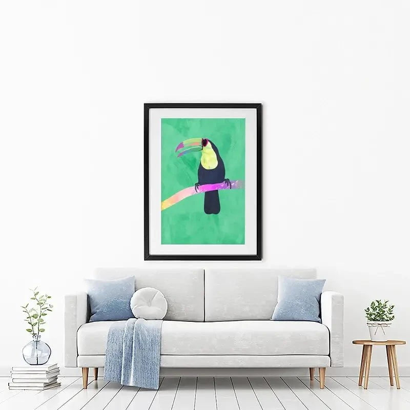 Green Toucan Framed Art Print Green Toucan Framed Art Print wall art product Sarah Manovski