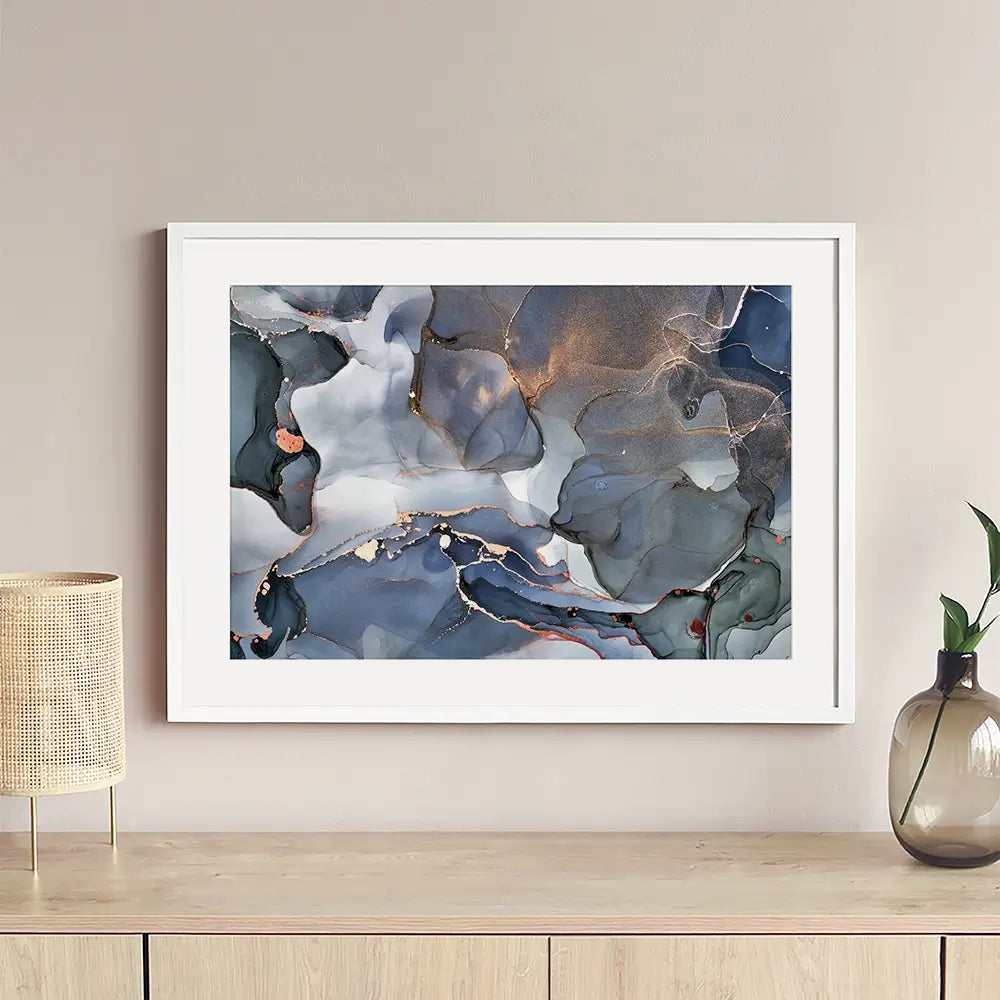 Grey And Blue Marble Framed Art Print Grey And Blue Marble Framed Art Print wall art product djero.adlibeshe yahoo.com / Shutterstock
