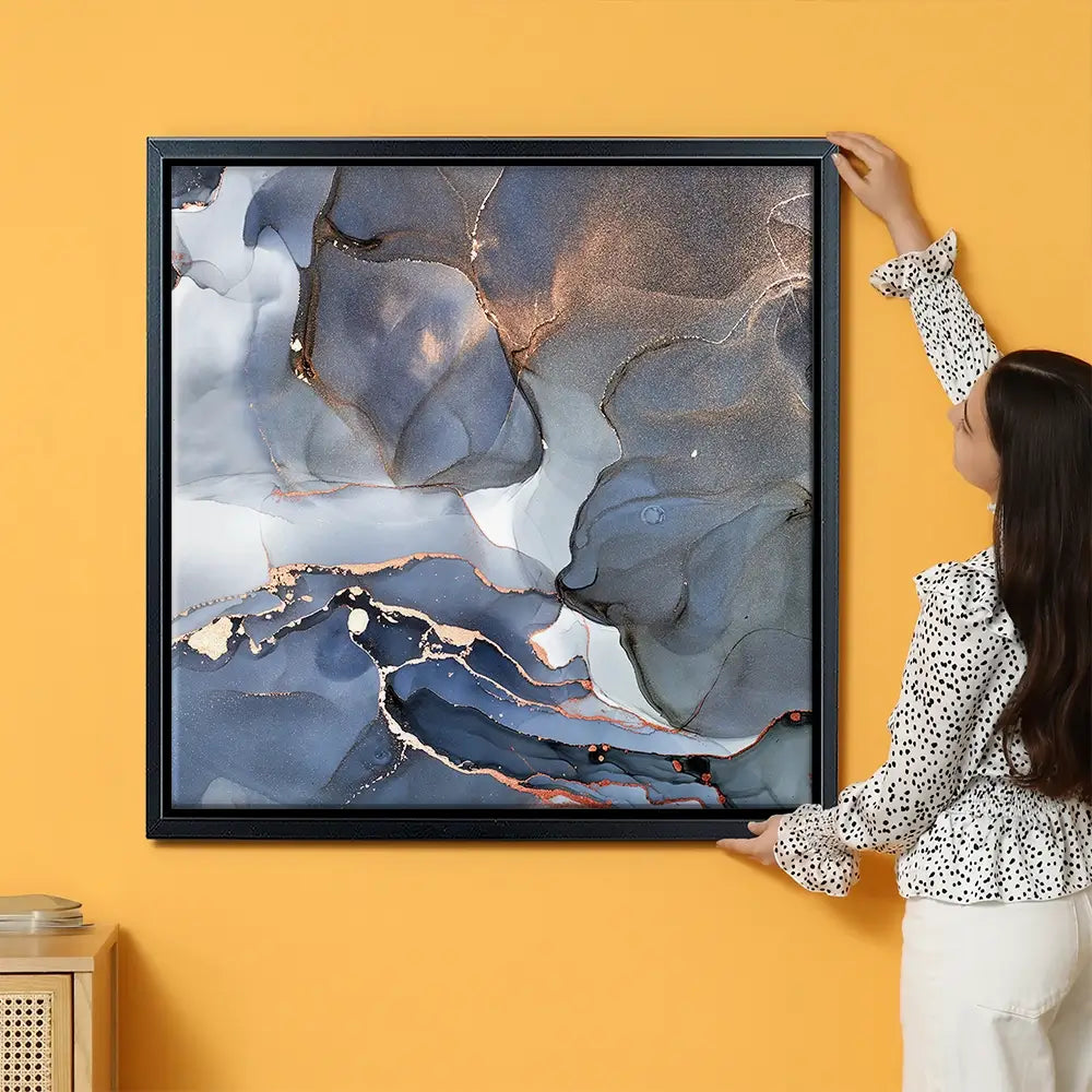 Grey And Blue Marble Oversized Canvas Print Grey And Blue Marble Oversized Canvas Print wall art product djero.adlibeshe yahoo.com / Shutterstock