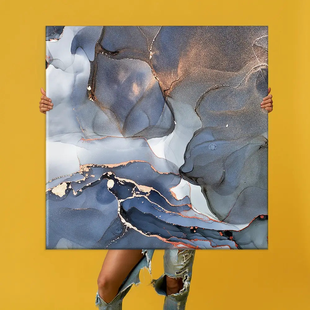 Grey And Blue Marble Oversized Canvas Print Grey And Blue Marble Oversized Canvas Print wall art product djero.adlibeshe yahoo.com / Shutterstock
