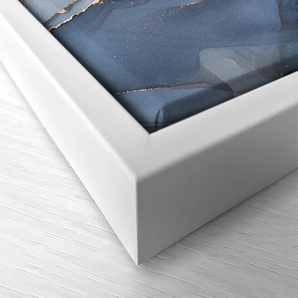 Grey And Blue Marble Square Canvas Print Grey And Blue Marble Square Canvas Print wall art product Art Print Shop