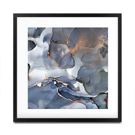 Grey And Blue Marble Square Framed Art Print Grey And Blue Marble Square Framed Art Print wall art product Art Print Shop